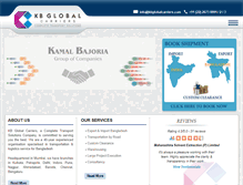 Tablet Screenshot of kbglobalcarriers.com